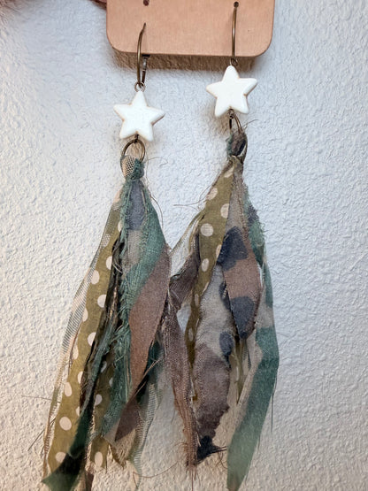Camo Confetti Earrings - Final Sale