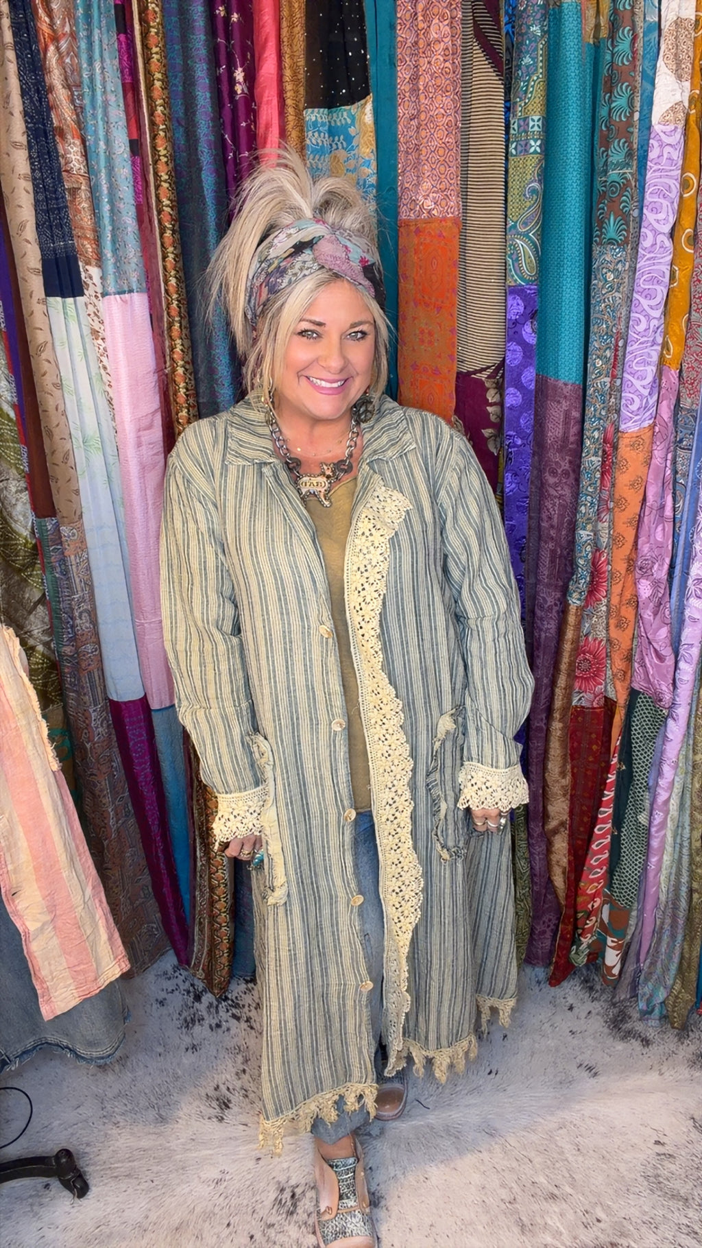 Lined Up Duster, Striped
