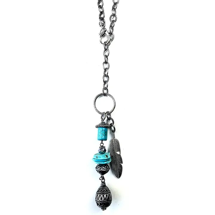 Chain W/Adjustable Toggle Front & Dangles FINAL SALE