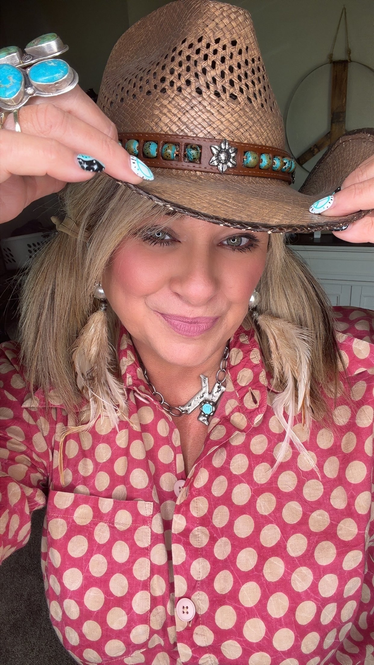 Turquoise Navajos Initials FINAL SALE