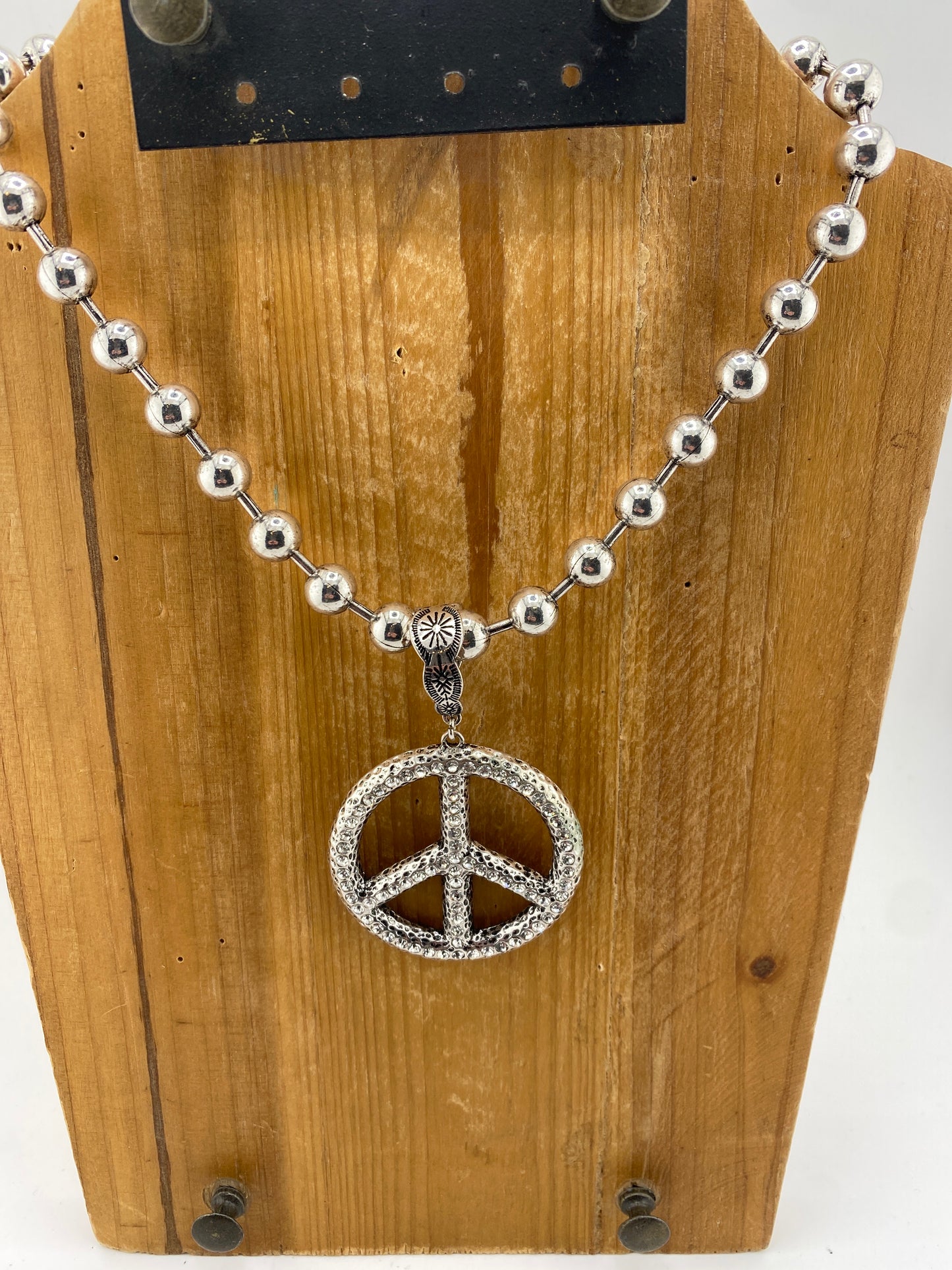 Chunky Bling Peace Necklace FINAL SALE