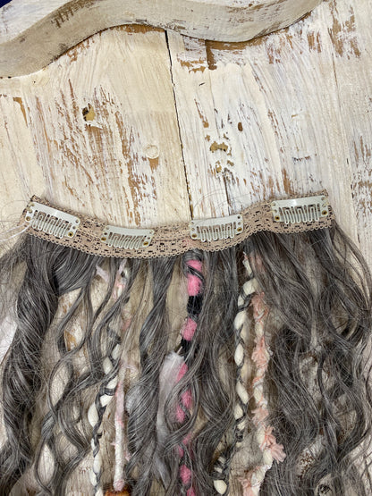 Dreads - Ash and Aura Clip In FINAL SALE