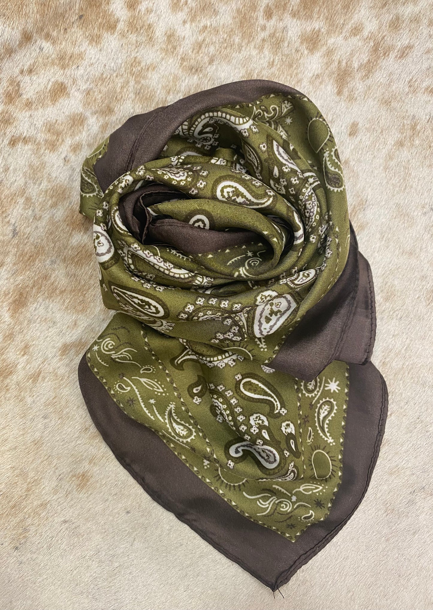 Wild Rag - Sage/ Brown Silk