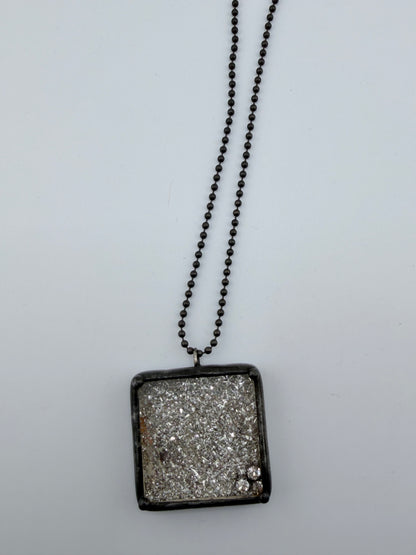 German Glitter Glass Necklace