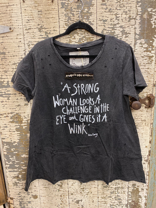 Rhinestone Tee- A Strong Women