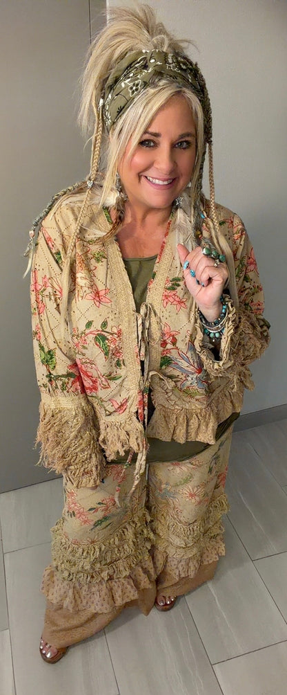 Tattered Flower Pants