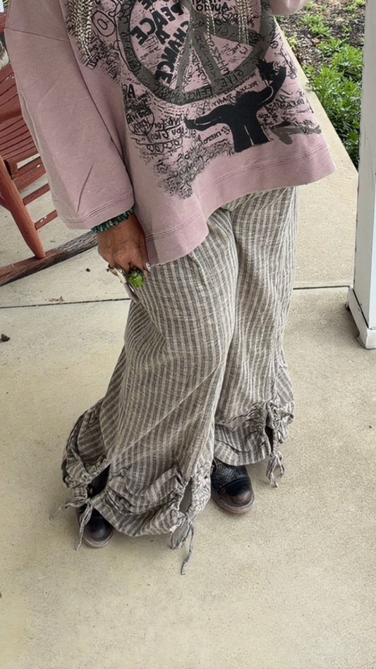 Striped Peek a Boo Pants