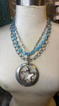 Clear Star and Circle Necklace FINAL SALE
