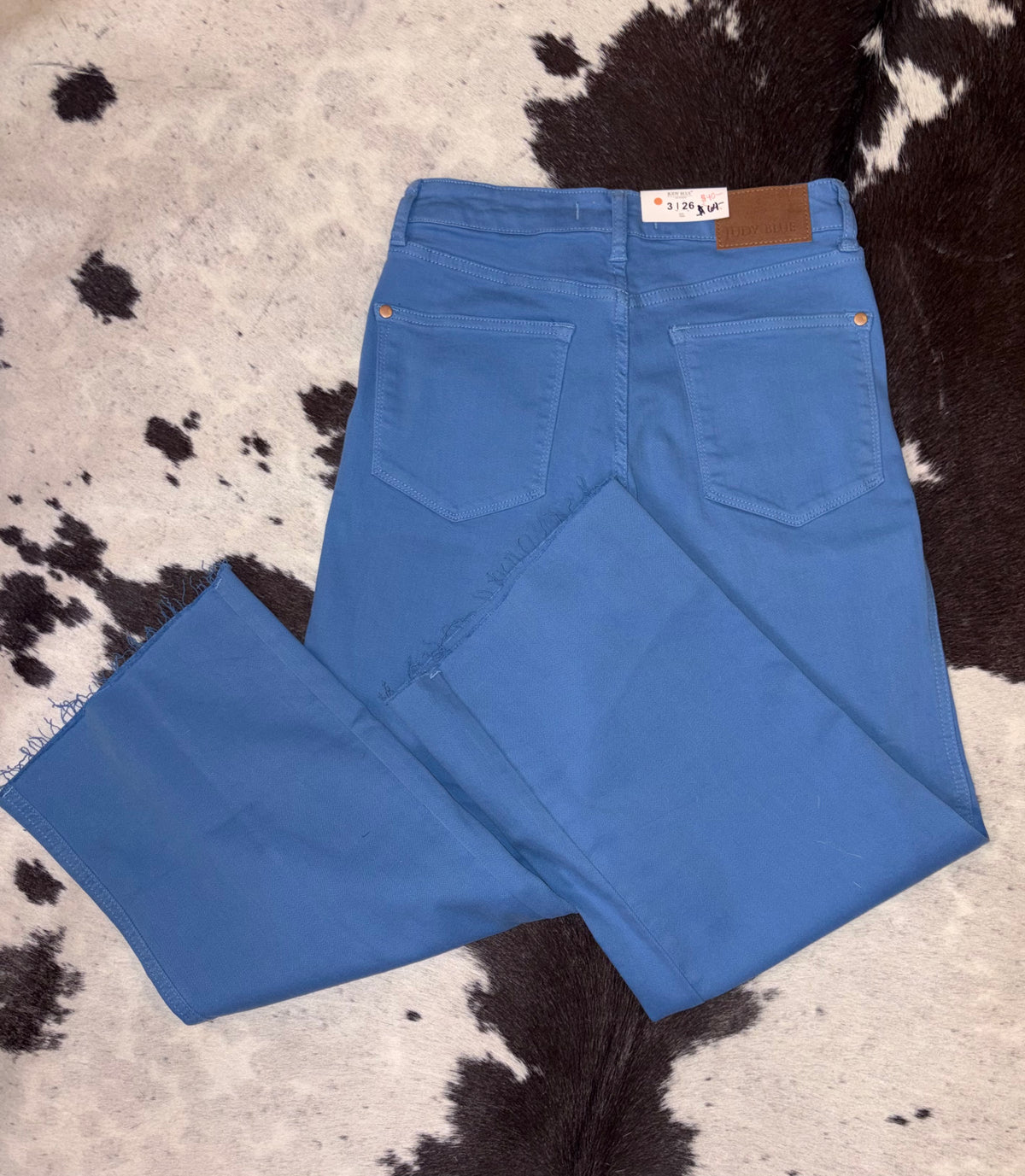 Sky Blue Wide Leg Crop Jeans