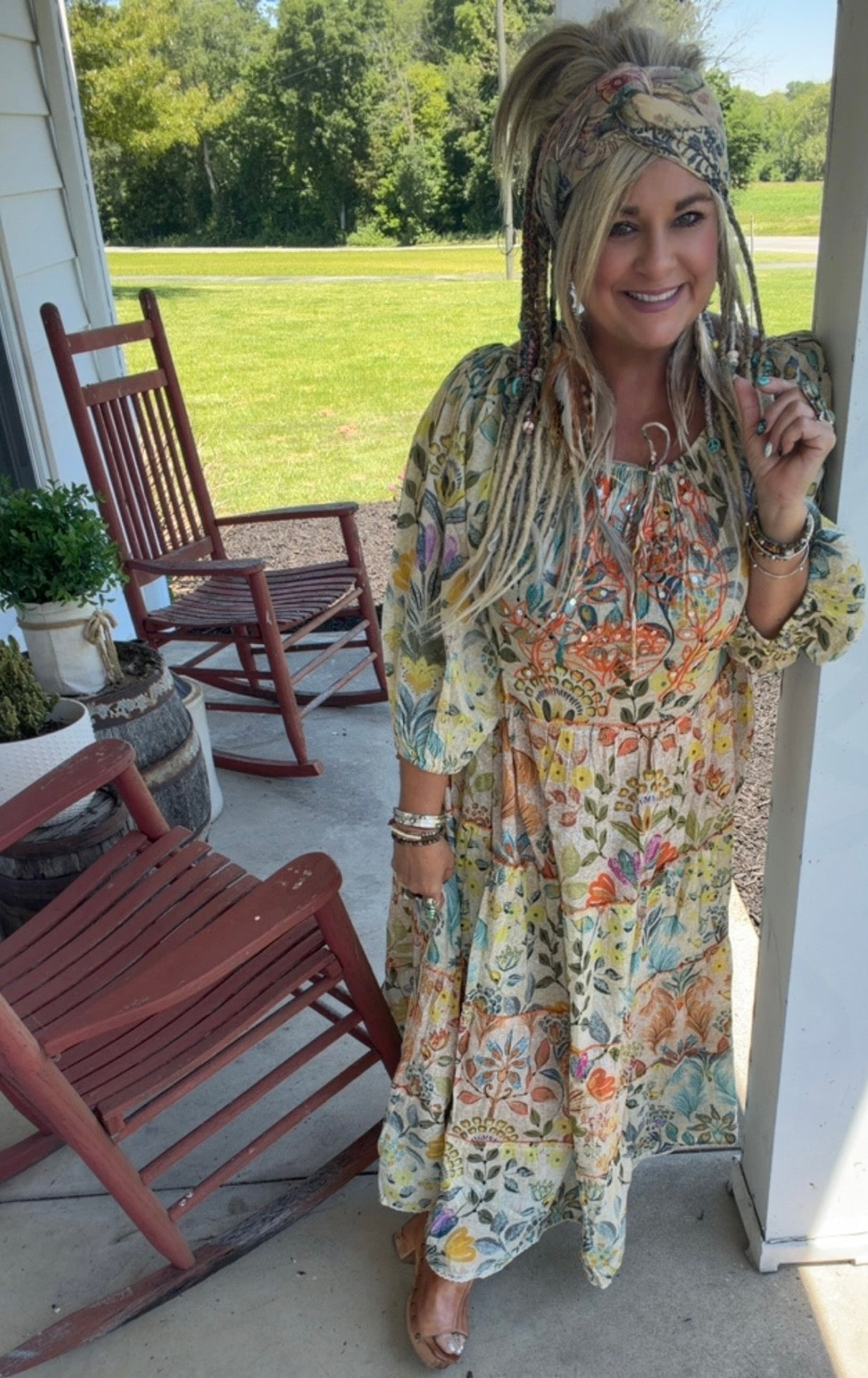 Boho Botanica Maxi Dress