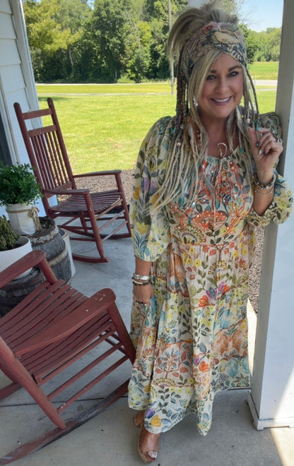 Boho Botanica Maxi Dress