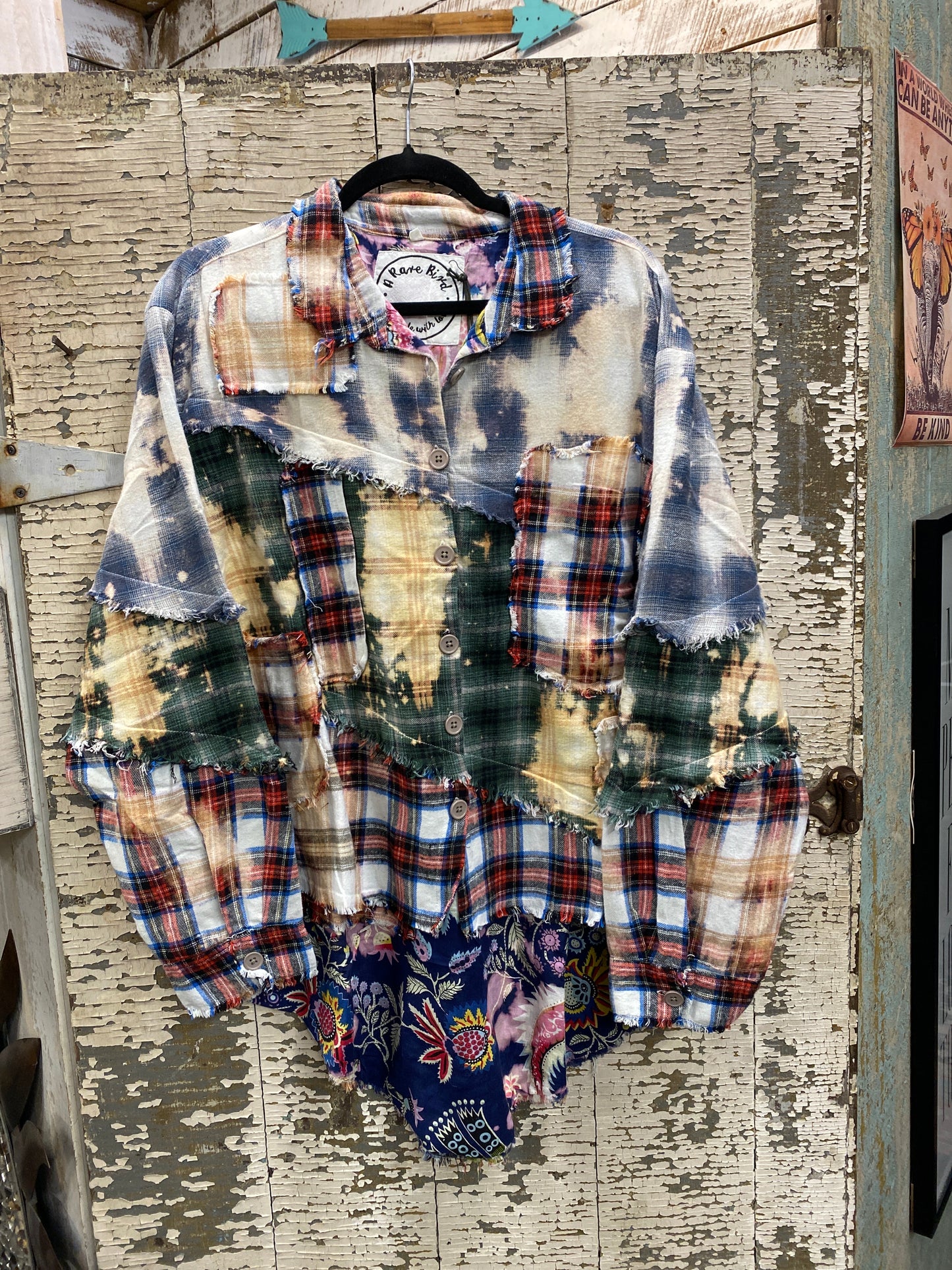 Blue Flannel Reversible Jacket