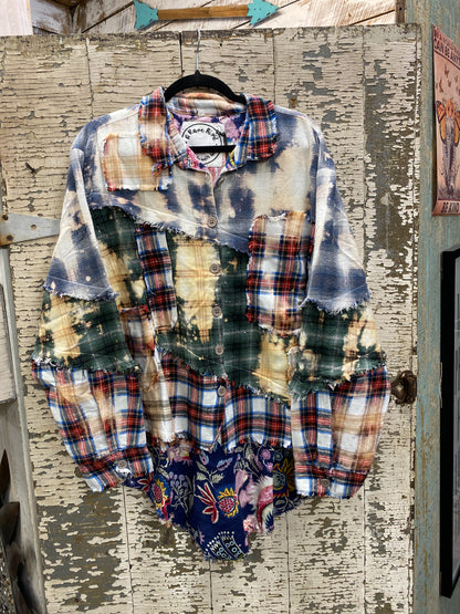 Blue Flannel Reversible Jacket