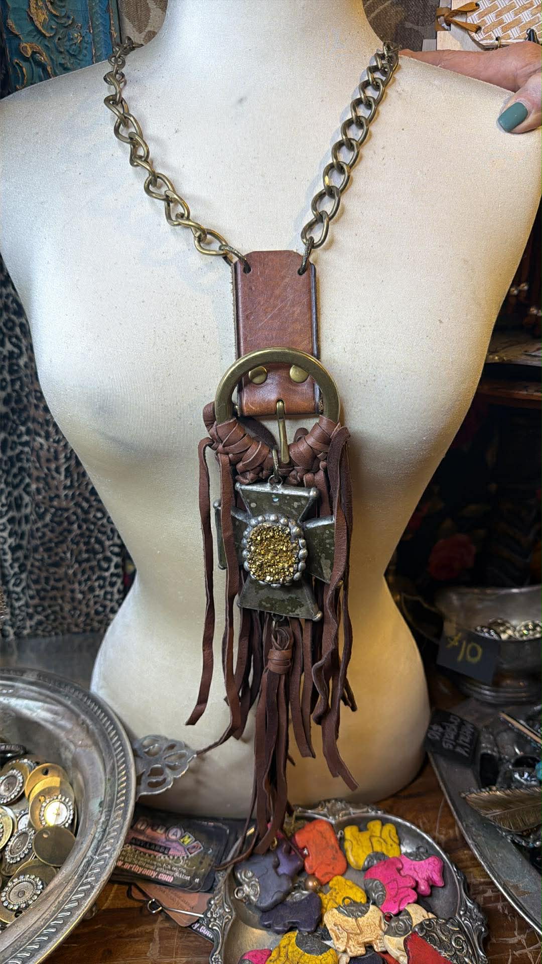 Belt Buckle Necklace - FINAL SALE