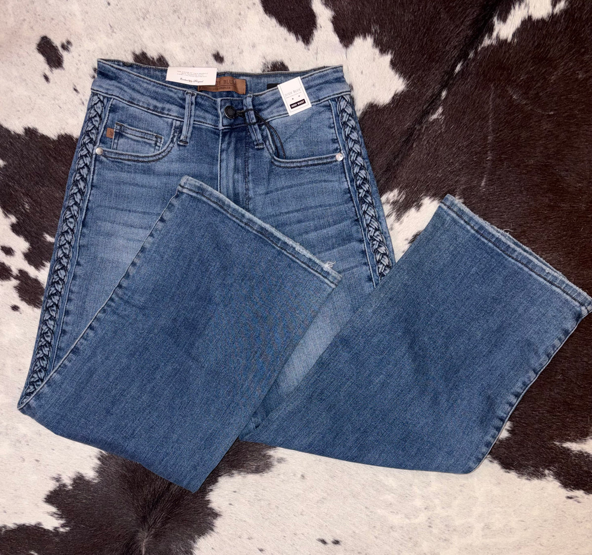 Braided Wide Leg Crop JeanFINAL SALE