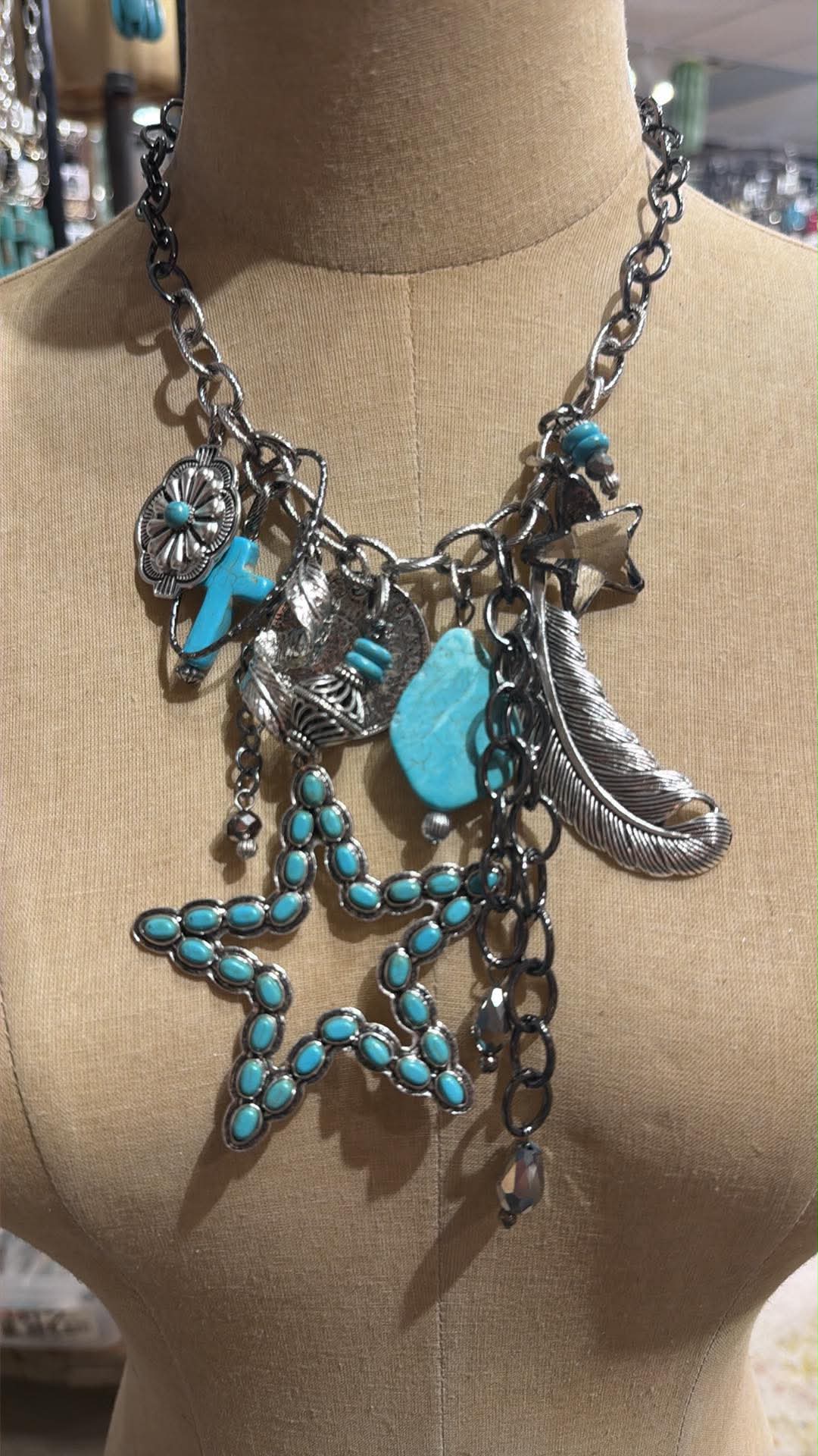 Turquoise Charm Necklace FINAL SALE