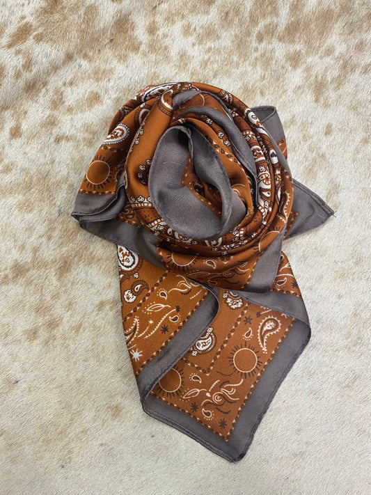 Wild Rag -Rust / Brown Silk