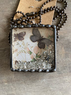 German Glitter Glass Necklace
