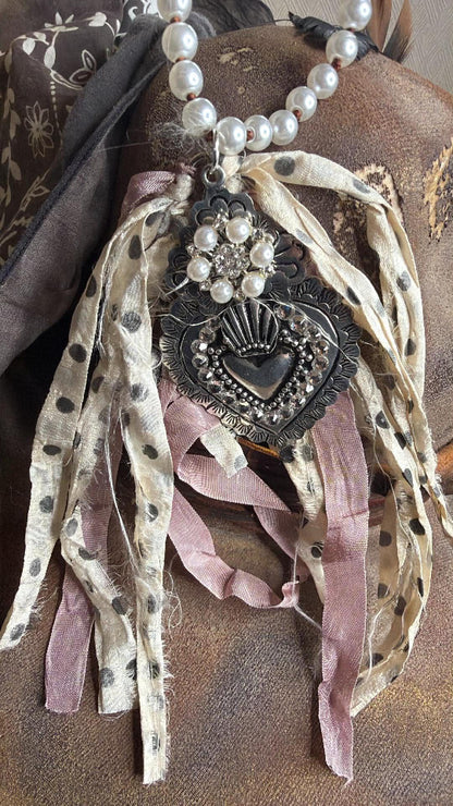 Heart Rag Necklace FINAL SALE