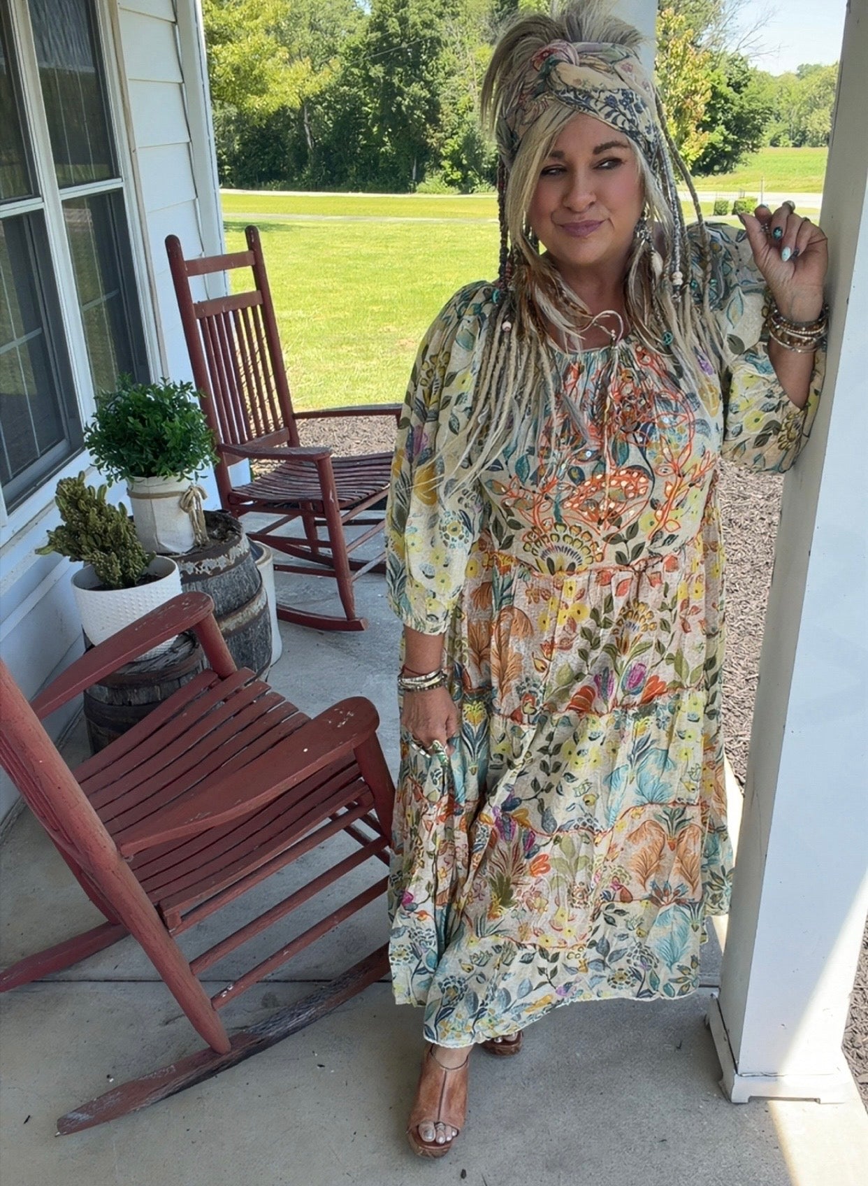 Boho Botanica Maxi Dress