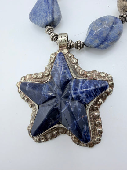 Sodalite Star Necklace