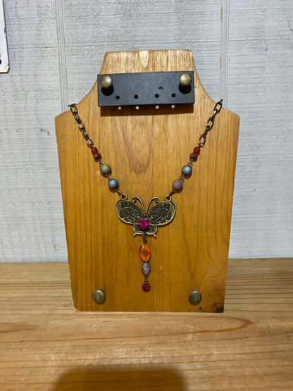 Beaded Butterfly Necklace