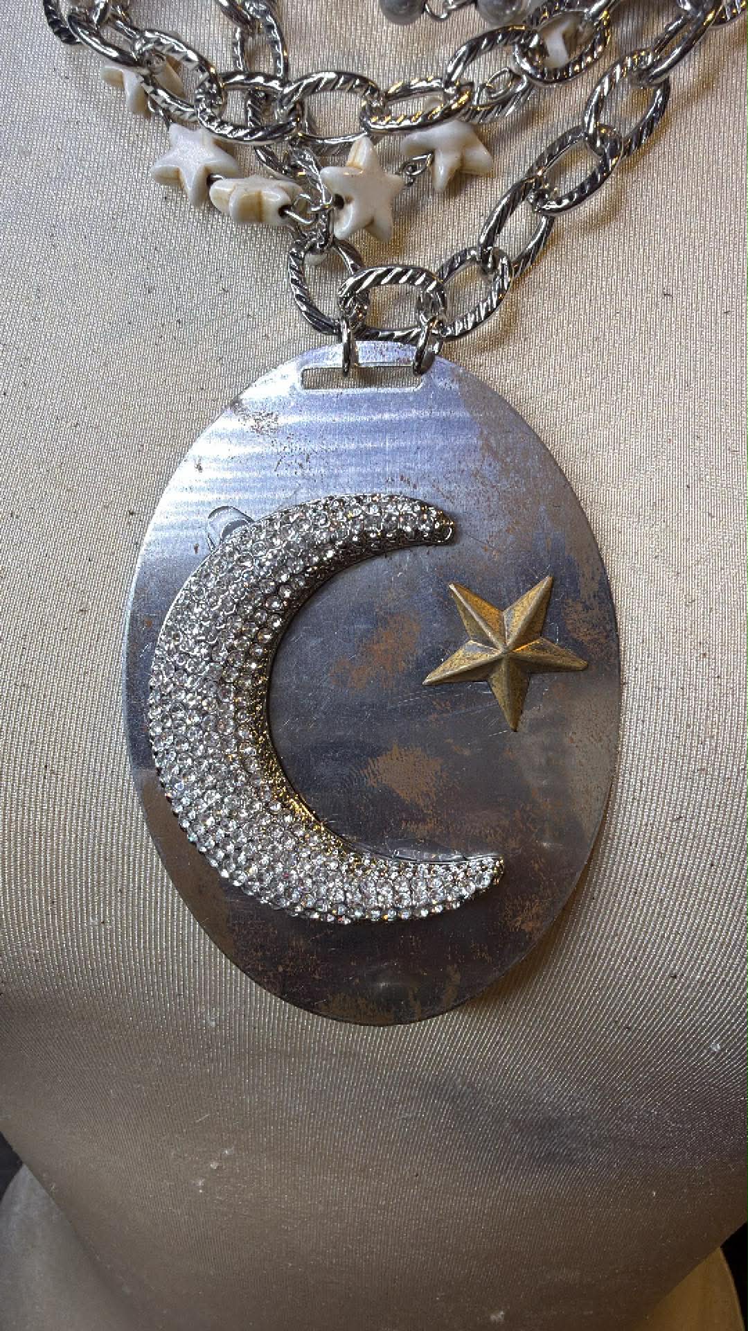 Multi Strand Moon and Start Necklace FINAL SALE