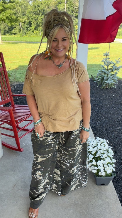 Mineral Washed Camo Pants