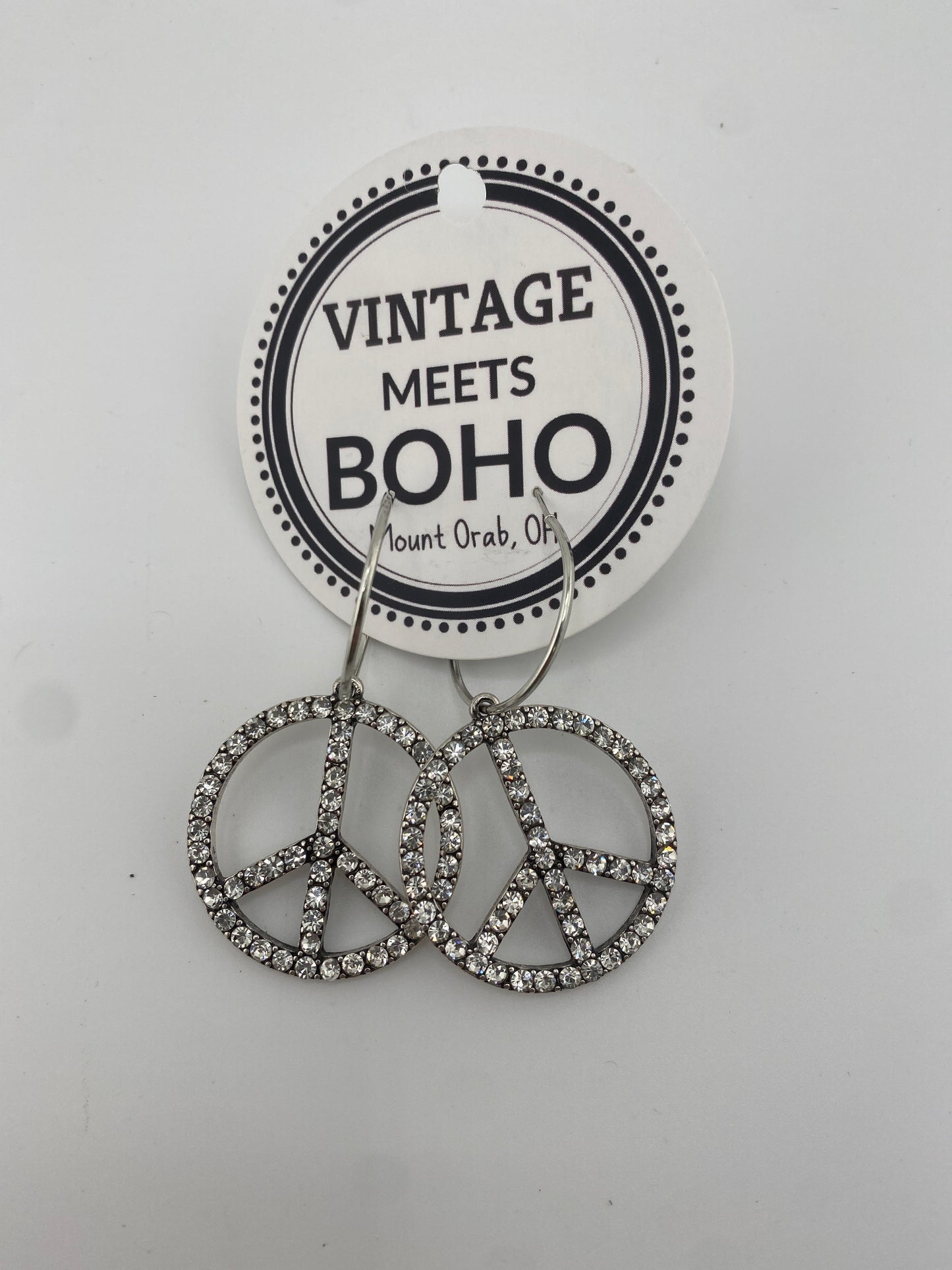 Bling Peace Earring FINAL SALE