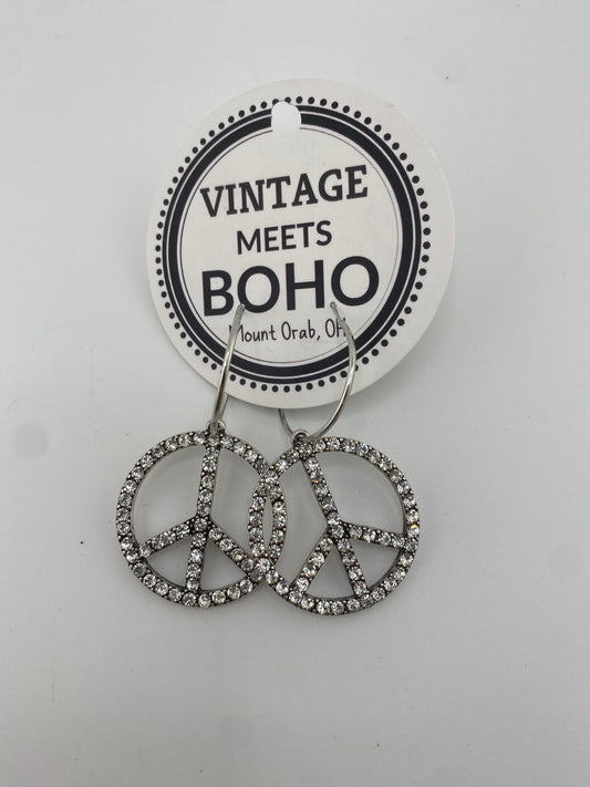 Bling Peace Earring FINAL SALE