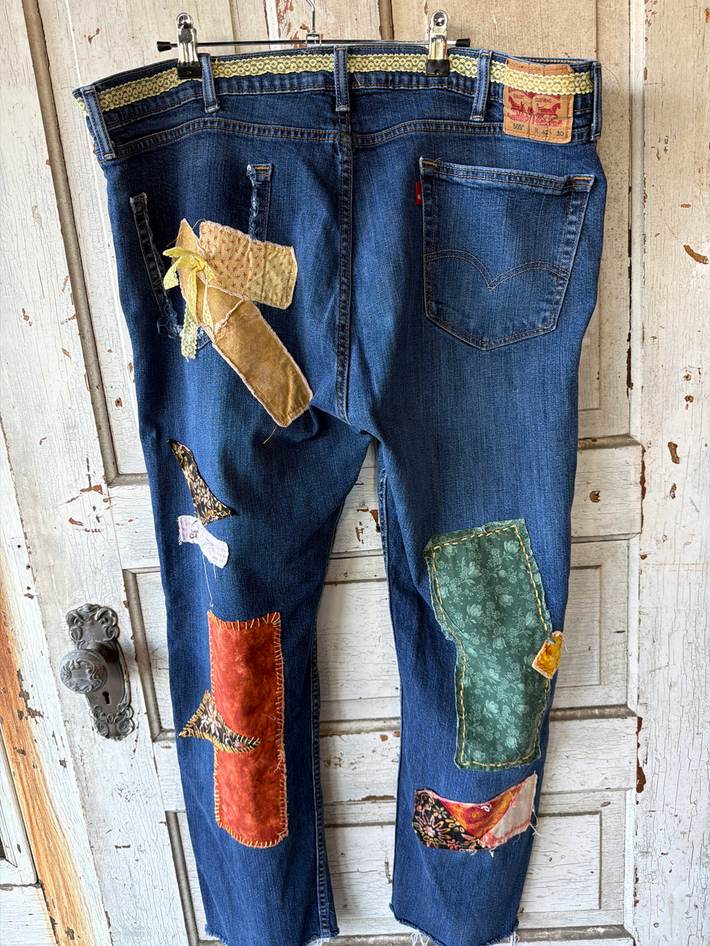 Golden Hour Patchwork Jeans
