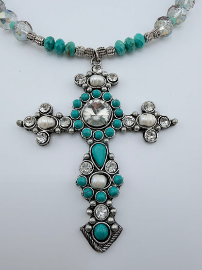 Bling Cross Necklace