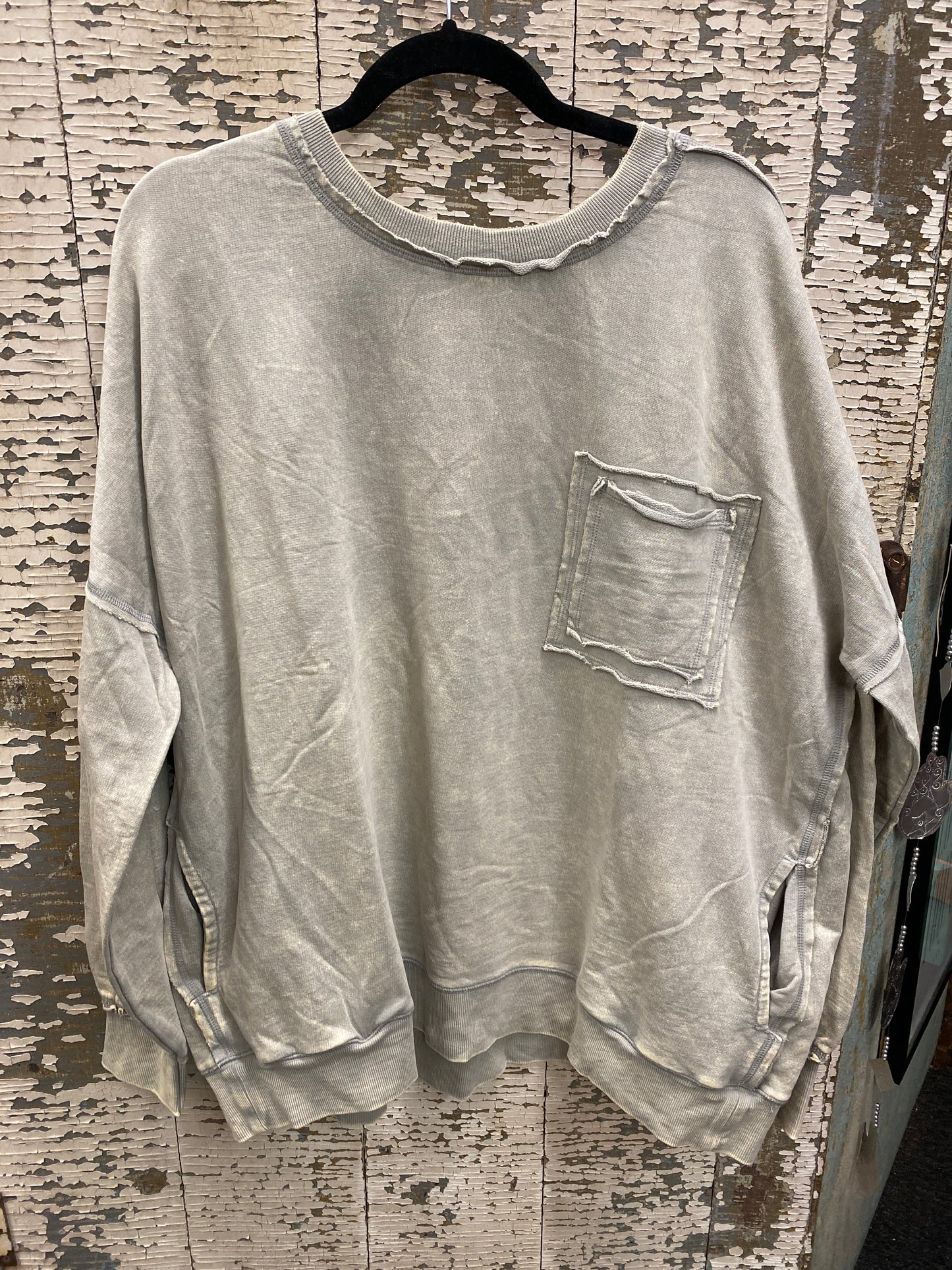 Mineral Washed Crewneck Sweatshirt - Plus Size