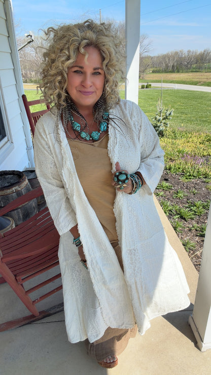 Lace and Eyelet Duster