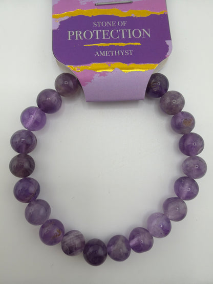 Gemstone Energy Bead Stretch Bracelets 8mm