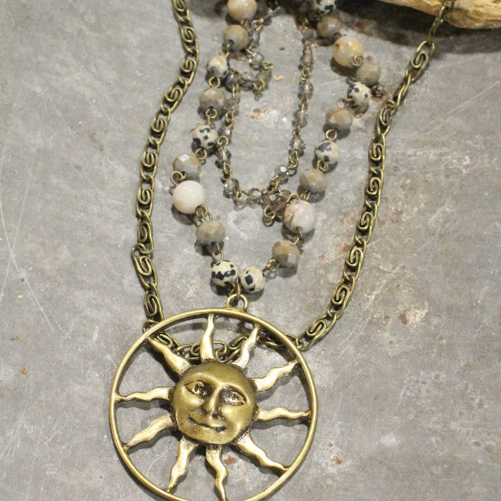 Sun Burst Layered Necklace FINAL SALE