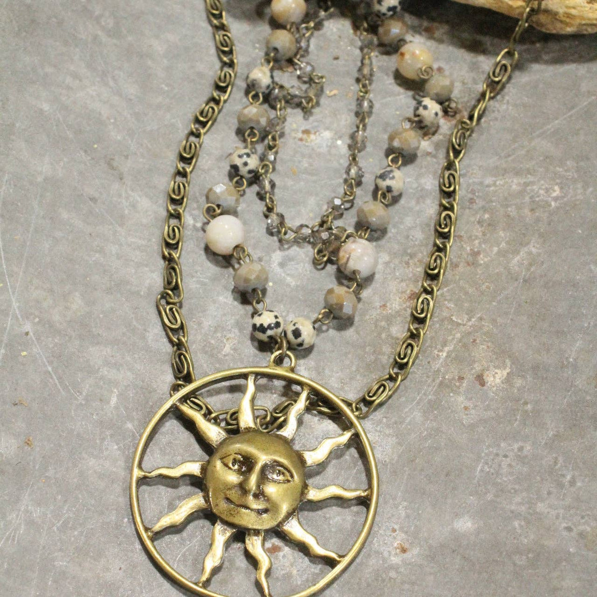 Sun Burst Layered Necklace FINAL SALE