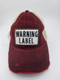 Warning Label- Ball Cap