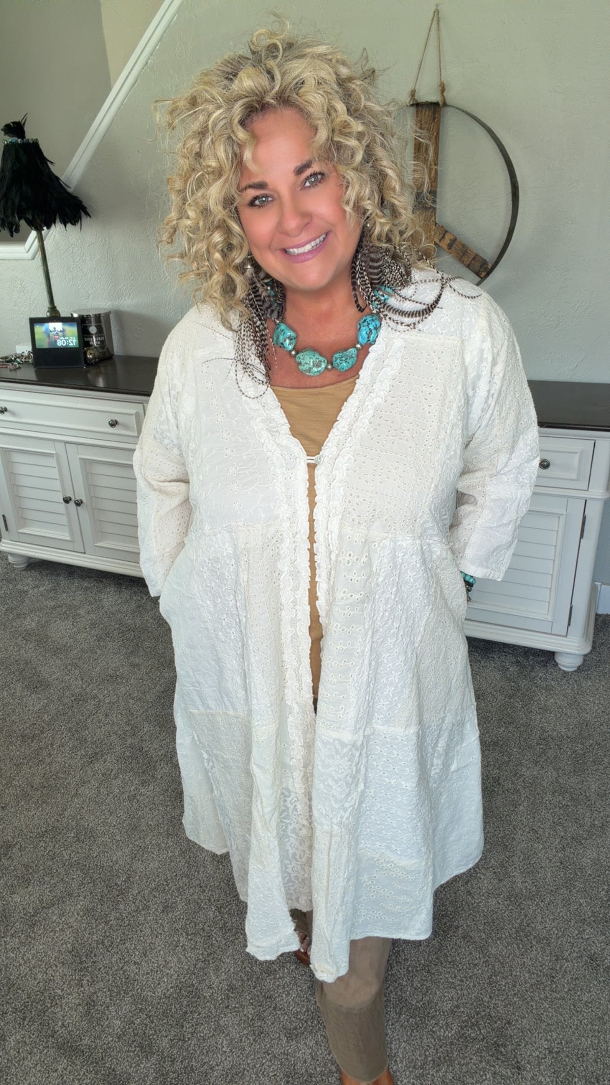 Lace and Eyelet Duster