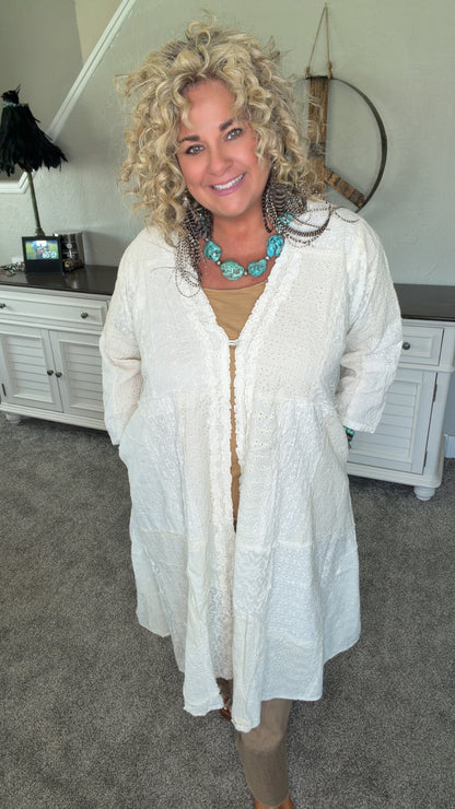 Lace and Eyelet Duster
