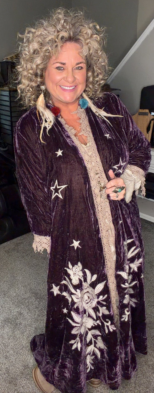 Moonlight Walk Velvet Duster