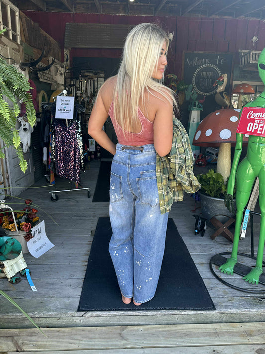 Washed Distressed Jeans