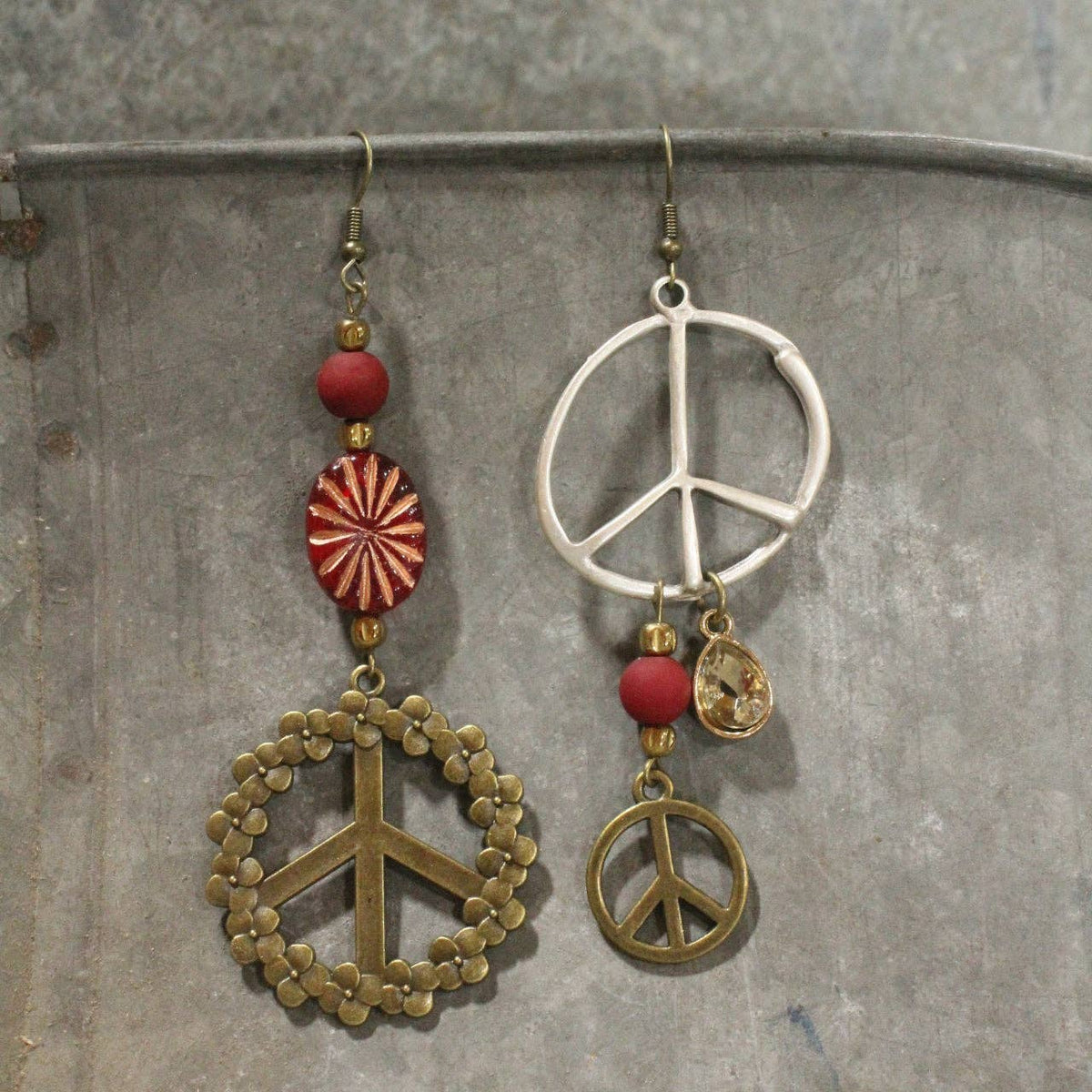Peace & Love Dangle Earrings FINAL SALE
