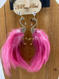 Flamingo Feather  Earrings FINAL SALE