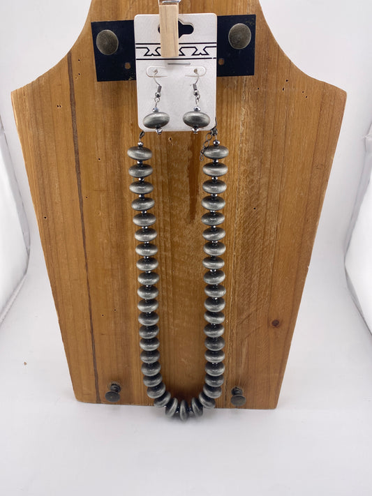 Rustic Disc Necklace and Earring Set FINAL SALE