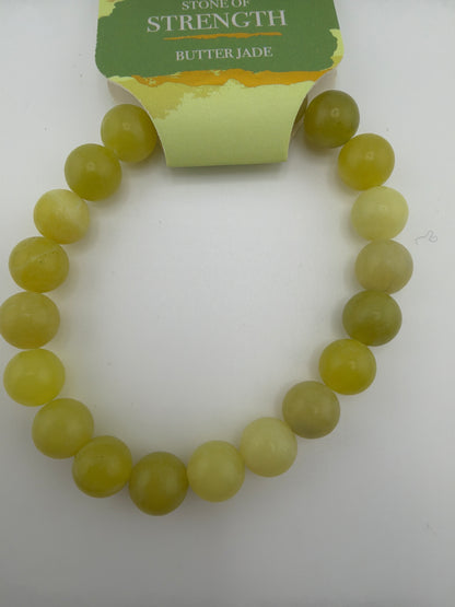 Gemstone Energy Bead Stretch Bracelets 8mm