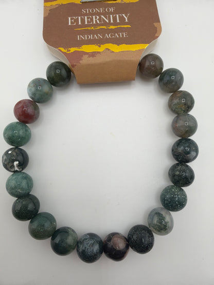 Gemstone Energy Bead Stretch Bracelets 8mm