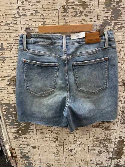 Judy Blue - Vintage Wash Side Slit Shorts