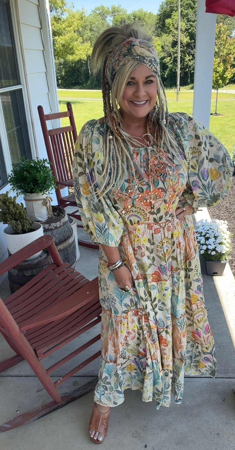 Boho Botanica Maxi Dress