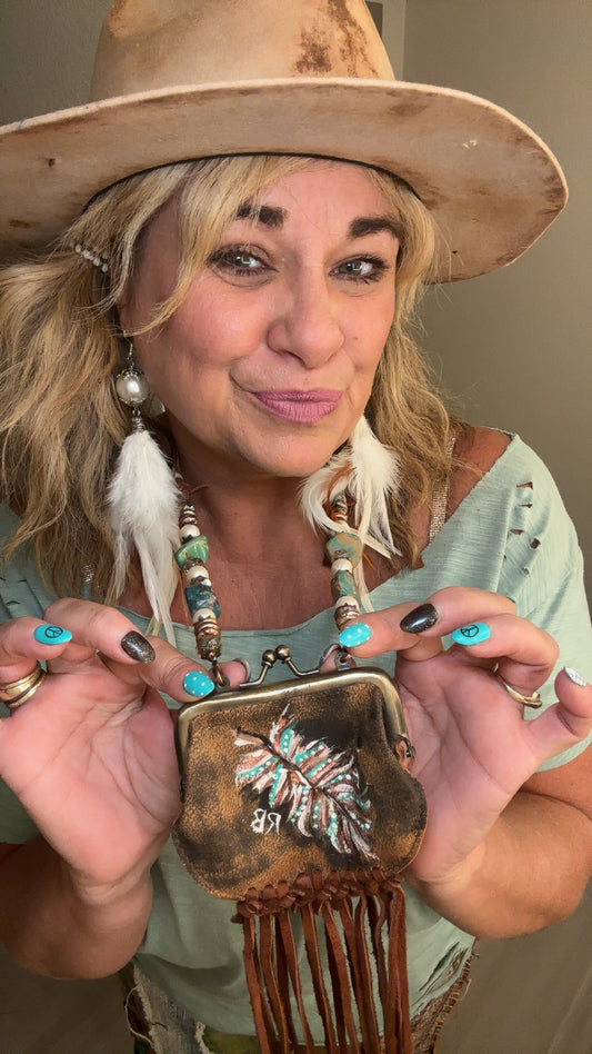Boho Trails Fringe Coin Necklace